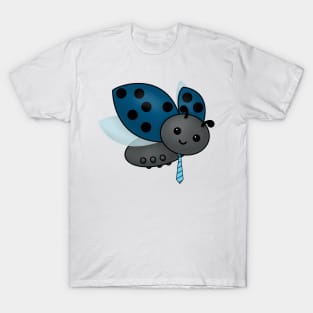 Blue Father Ladybug in a Necktie T-Shirt